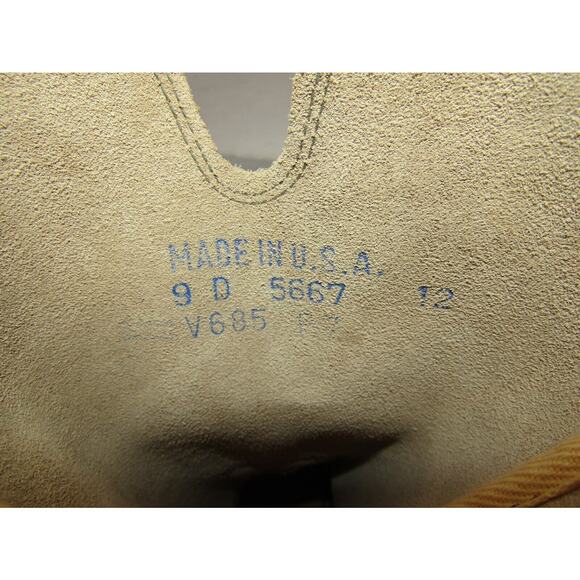 Ruffouts Mens Size 9 D Tan Ruffout Leather Round Toe Cowboy Western Boots